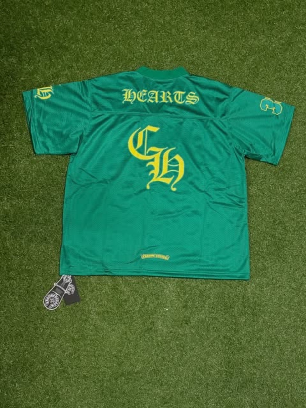 Green Chrome Hearts Short Sleeve Jersey